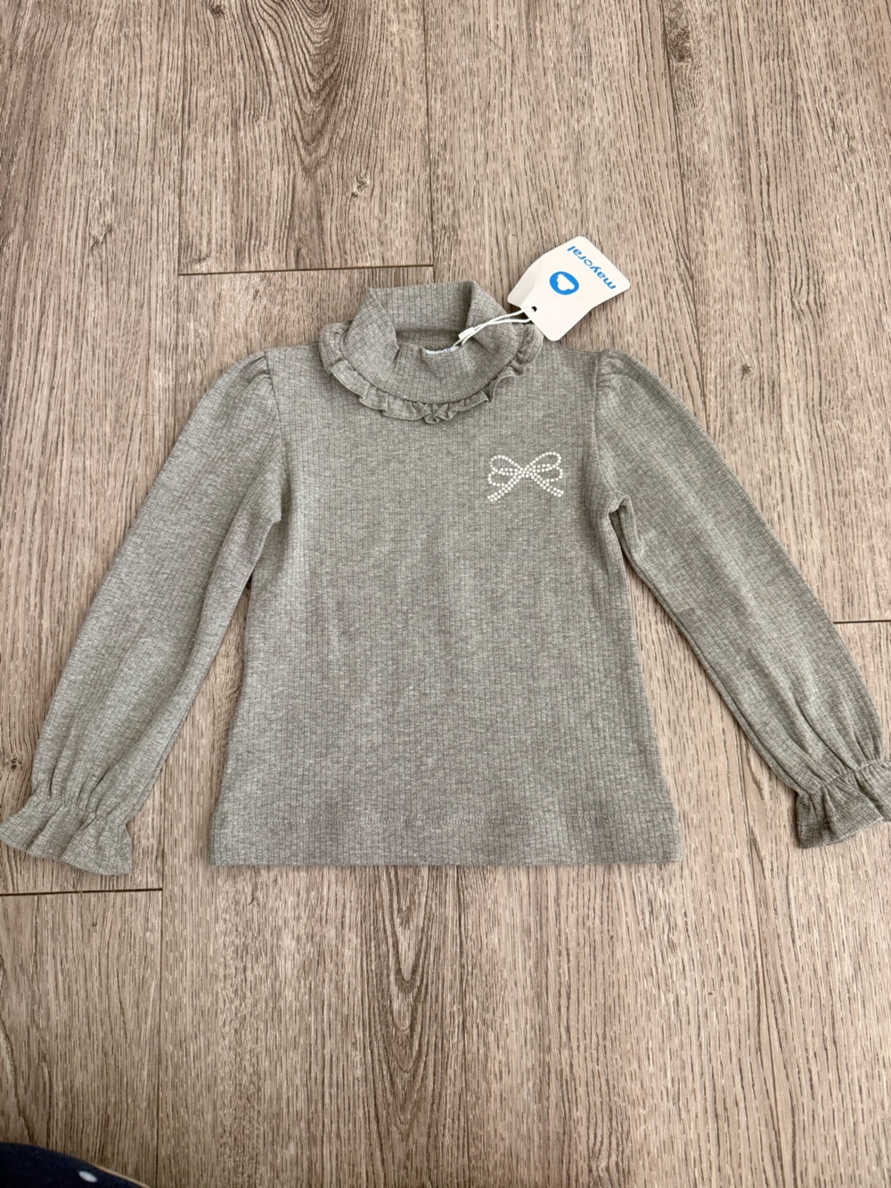 Mayoral Girls' Long-Sleeve Ruffle Mock Neck Top size 3t
